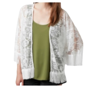 NWT‎ Be You White lace Cardigan. Size Medium. Women's Ladies Fashion.